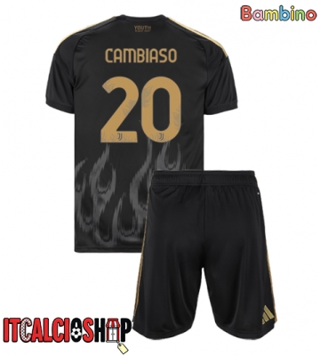 Juventus Andrea Cambiaso #20 Terza Maglia Bambino 2026-27 Manica Corta (+ Pantaloni corti)